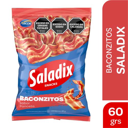 7790040111325 SNACKS SALADIX BACONZITOS 60G