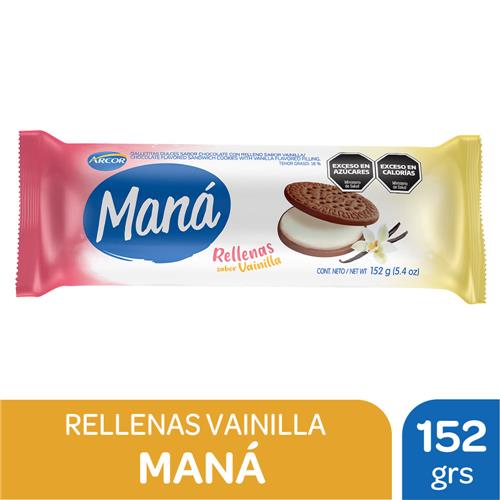 GALLETITAS MANA 152G RELLENA VAINILLA