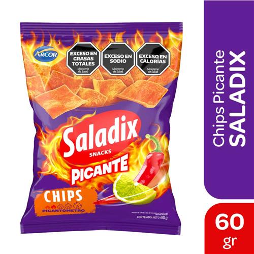 SNACK SALADIX 60G CHIPS FUEGO