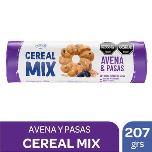 7790040135741 GALLETITAS CEREAL MIX 207G AVENA Y PASAS ROU