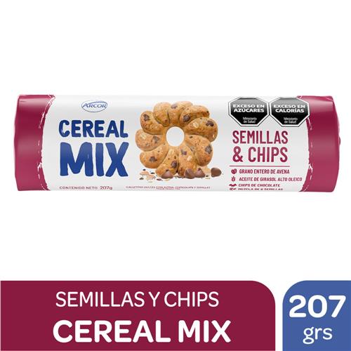 GALLETITAS CEREAL MIX 207G SEMILLAS Y CHIPS