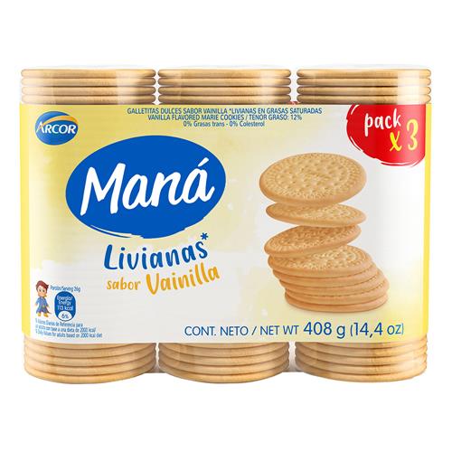 7790040137844 GALLETITAS MANA 408G LIVIANA