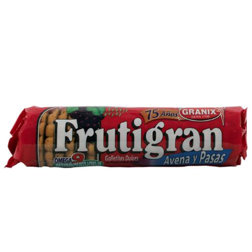 7790045001188 GALLETITAS FRUTIGRAN 250G AVENA Y PASAS.