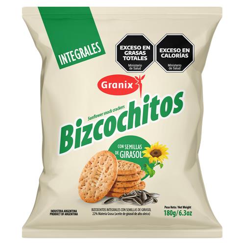 7790045824909 BIZCOCHOS GRANIX 180G GIRASOL.