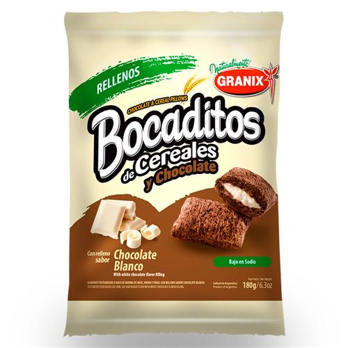 7790045825470 CEREAL GRANIX 180G RELLENO CHOCOLATE BLANCO