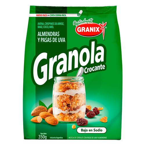 7790045827412 CEREAL GRANIX 350G GRANOLA PASAS Y ALMENDRAS