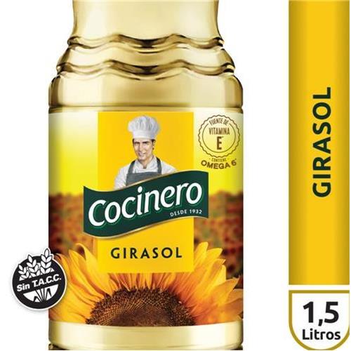 7790060023684 ACEITE COCINERO 1.5L GIRASOL VIT D