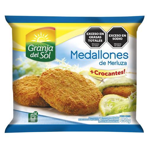 MEDALLONES GRANJA DEL SOL MERLUZA 450G