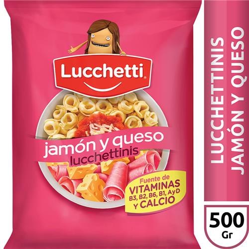 LUCCHETTINIS 500G JAMON Y QUESO