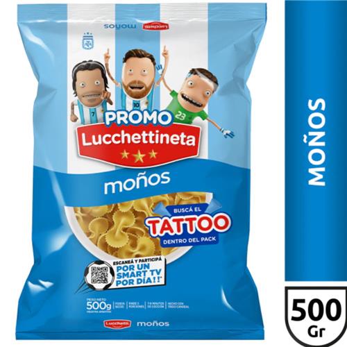 FIDEOS LUCCHETTI 500G MOÑOS
