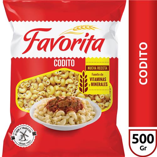 FIDEOS FAVORITA 500G CODITOS