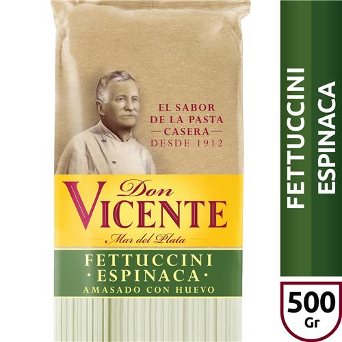FIDEOS DON VICENTE 500G FETTUCCINE ESPINACA