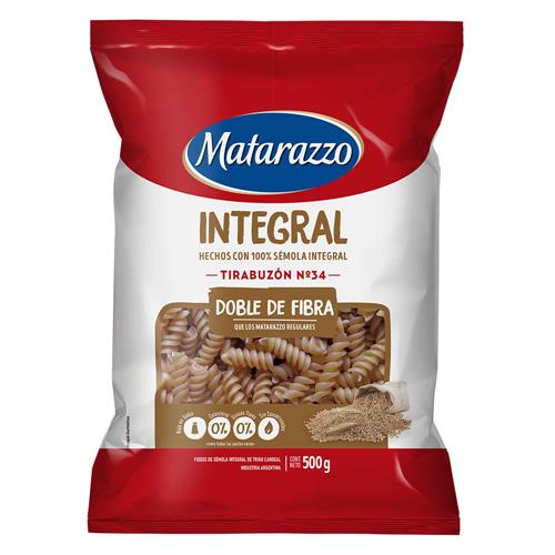7790070335968 FIDEOS MATARAZZO 500G INTEGRAL TIRABUZON N34