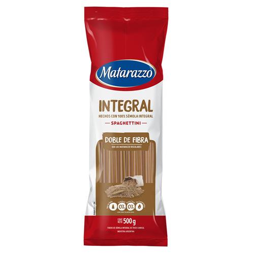 FIDEOS MATARAZZO 500G INTEGRAL SPAGHETTINI.