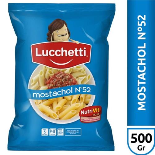 FIDEOS LUCCHETTI 500G MOSTACHOL N° 52