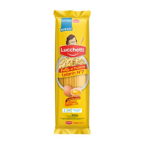7790070337009 FIDEOS LUCCHETTI 500G AL HUEVO TALLARIN N° 7.