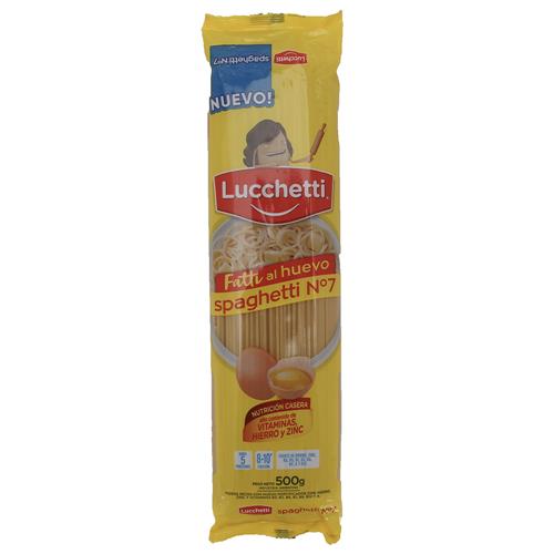 FIDEOS LUCCHETTI 500G AL HUEVO SPAGHETTI N° 5.