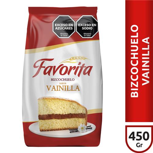 7790070417282 BIZCOCHUELO FAVORITA 450G VAINILLA
