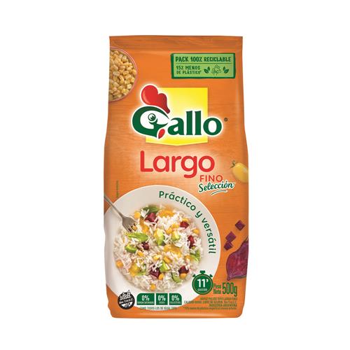 ARROZ GALLO 500G LARGO FINO