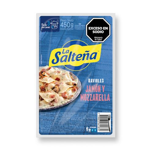 RAVIOLES LA SALTEÑA 450G JAMON MUZARELLA