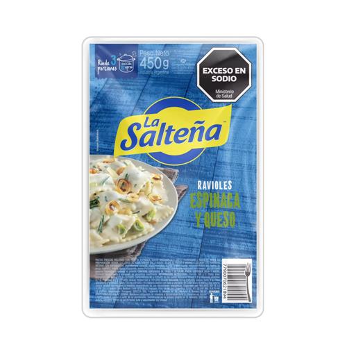 RAVIOLES LA SALTEÑA 450G ESPINACA Y QUESO