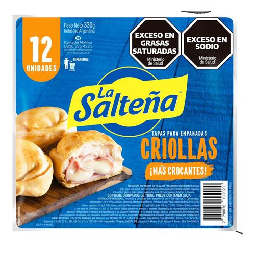 TAPA EMPANADAS LA SALTEÑA 330G CRIOLLAS
