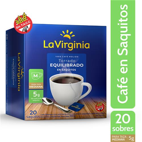 CAFE LA VIRGINIA SAQUITO 5G 20U.