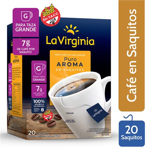 7790150080146 CAFE LA VIRGINIA SAQUITO 20X7G