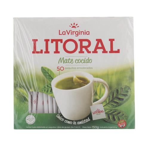 7790150260241 MATE COCIDO LITORAL 50 ENSOBRADOS SIN TACC PC