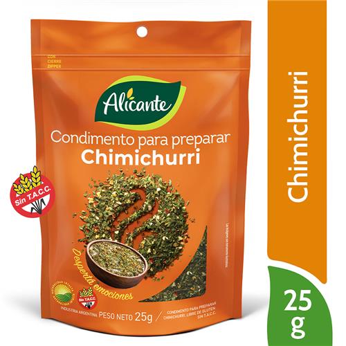 7790150445365 CHIMICHURRI ALICANTE 25G SIN TACC