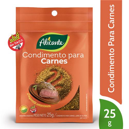 CONDIMENTO ALICANTE CARNES 25G SIN TACC