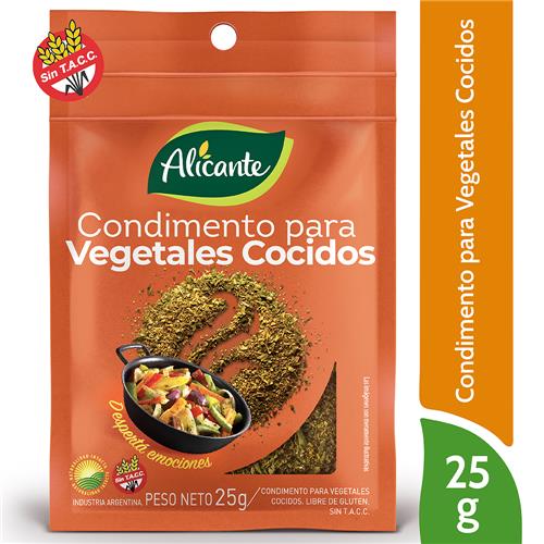 7790150497487 CONDIMENTO ALICANTE VEGETALES 25G SIN TACC