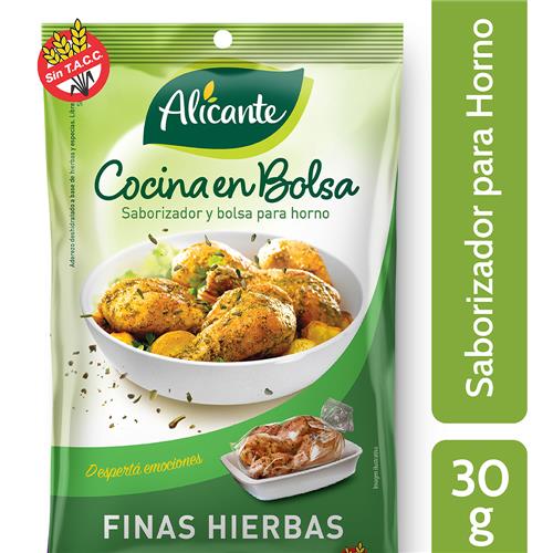 BOLSA ALICANTE FINAS HIERBAS SIN TACC