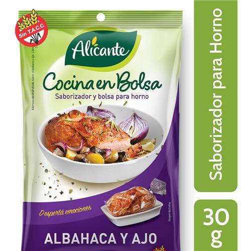 7790150498002 BOLSA ALICANTE ALBAHACA Y AJO SIN TACC