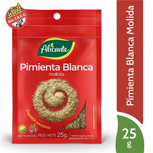 7790150550588 PIMIENTA ALICANTE BLANCA 25G MOLIDA SIN TACC