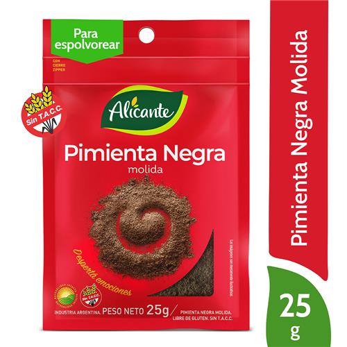 7790150555446 PIMIENTA ALICANTE NEGRA 25G MOLIDA SIN TACC