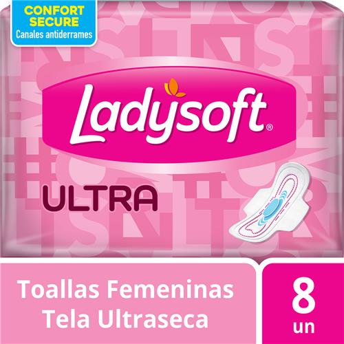 TOALLA LADYSOFT 8U ULTRA PROT.TELA SECA