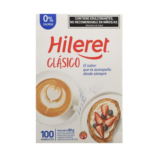 7790490998064 EDULCORANTE HILERET 100 SOBRES.