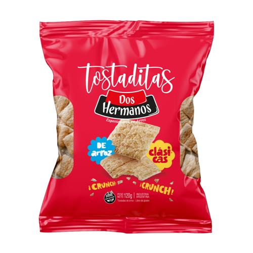 7790503000333 TOSTADAS ARROZ DOS HERMANOS 120G SALADAS