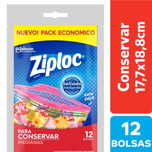 7790520989956 BOLSAS ZIPLOC 12U MEDIANAS