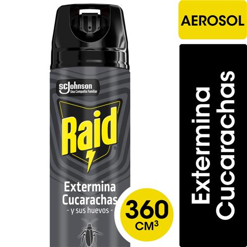INSECTICIDA RAID 390 EXTERMINADOR CUCARACHAS.