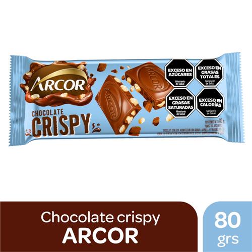 7790580118655 CHOCOLATE ARCOR 80G CRISPY