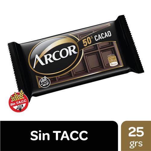 CHOCOLATE ARCOR 25G 50% CACAO ROU