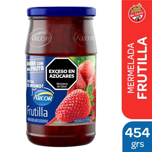 7790580132187 MERMELADA ARCOR 454G FRUTILLA ROU