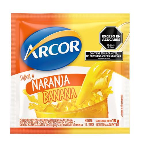 7790580141509 JUGO POLVO ARCOR 15G NARANJA BANANA SE
