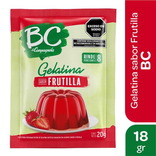 GELATINA BC 18G FRUTILLA ROU