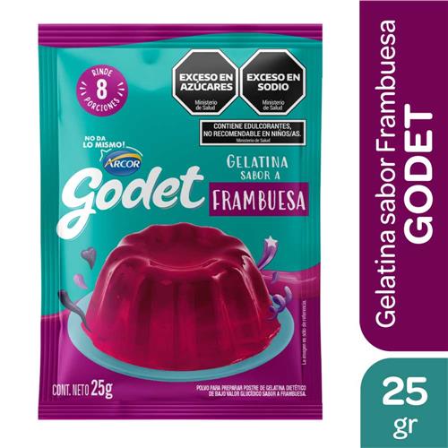 7790580144265 GELATINA GODET 25G FRAMBUESA