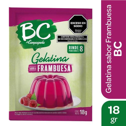 7790580144456 GELATINA BC 18G FRAMBUESA ROU