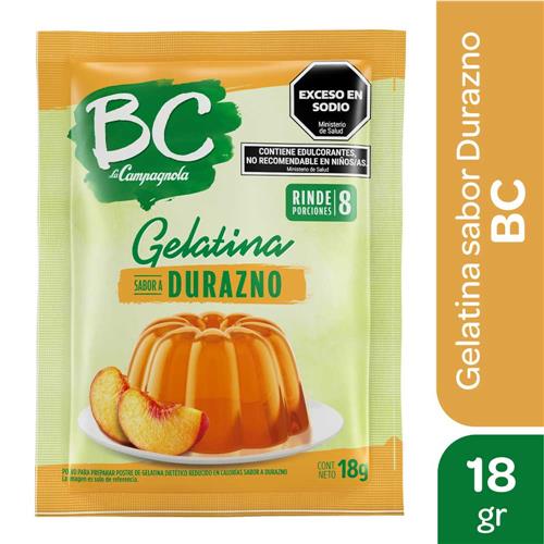 7790580144470 GELATINA BC 18G DURAZNO