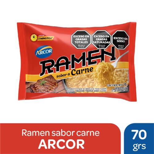 7790580149970 RAMEN ARCOR 70G CARNE. ROU